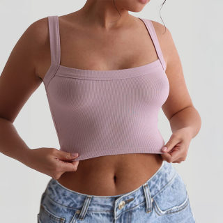Y2K Yoga Style Off-Shoulder Sports Tank Top