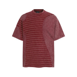 Asymmetric Striped Short Sleeve T-Shirt 3