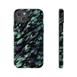 Teal Black Abstract Camo Phone Case 66
