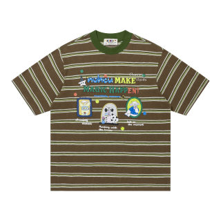 Cartoon Striped Short Sleeve T-Shirt 5