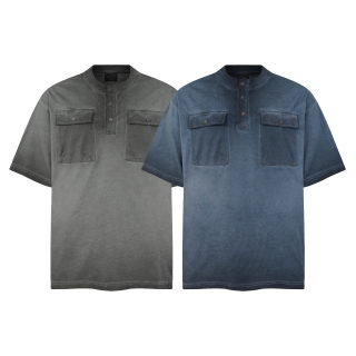 Washed Distressed Gradient Short Sleeve T-Shirt 5
