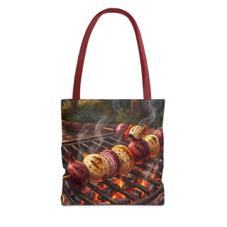 Grilled Vegetable Kabob Tote Bag | BBQ Skewers, Summer Cookout Market Tote 4