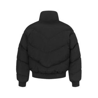 Patchwork Thick Stand-Collar Cotton Coat 2