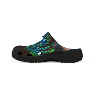 Neon Skull Pattern Kid's Clogs 10