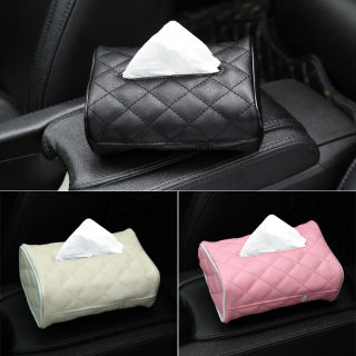 Hanging Leather Tissue Box for Car