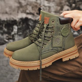 Men's High-Top Martin Boots | Autumn/Winter Retro Frosted Workwear Boots 3