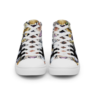 Men's High-Top Canvas Shoes "Lion Print"