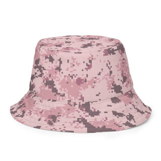 Reversible Bucket Hat "Digital Mil Camo Green/Pink" 3