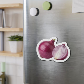 Red Onion Illustration Die-Cut Magnet 10