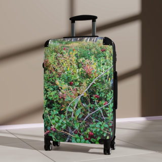 Wild Berry Bush Suitcase | Nature Photo Luggage 11