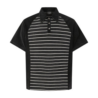 Striped Patchwork Lapel Shirt | Men's 3