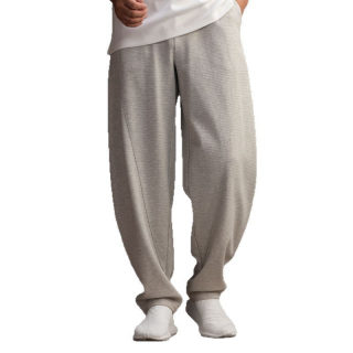 Waffle Grid Tapered Wide Leg Pants | Plus Size Unisex