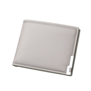 Men's Grey Ultra-Thin Short Wallet 3