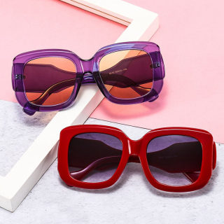 Large-Frame Thick-Temple Fashion Sunglasses