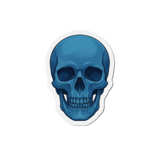 Blue Skull Die-Cut Magnet