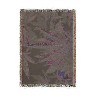 Marijuana Leaf Woven Blanket | Cannabis Plant Throw, Botanical Tapestry 13