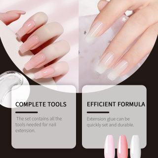 Crystal Extension Nail Set | Nail Glue & Modeling Tool Kit 5