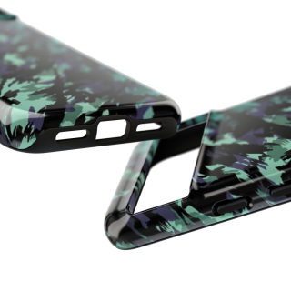 Teal Black Abstract Camo Phone Case 151