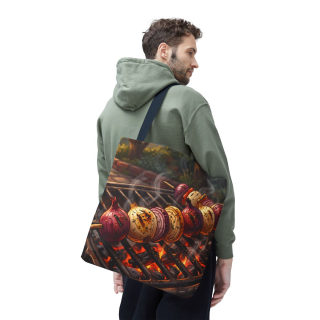 Grilled Vegetable Kabob Tote Bag | BBQ Skewers, Summer Cookout Market Tote 90