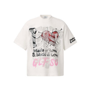 Skeleton Graffiti 'Love' Print Short Sleeve T-Shirt | American Vintage 6