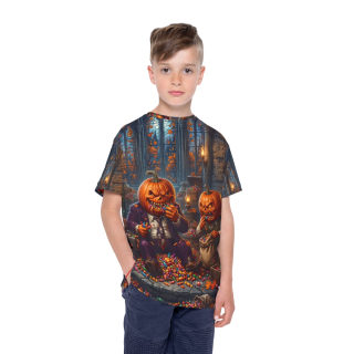 Jack-O'-Lantern Trick-or-Treaters Kids Jersey 3