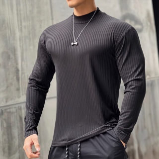 Men's Fall Long Sleeve Quick-Dry Fitted Sport Shirt | Running Basketball