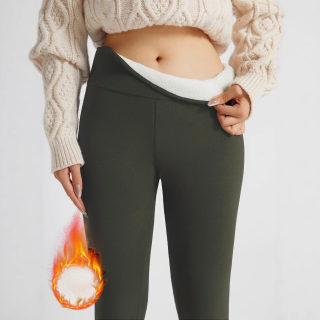 High Waist Slimming Lamb Velvet Trousers | Thick Warm Pants 4