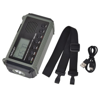 Solar-Powered Emergency Radio with Flashlight, Full Band (US)