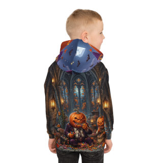 Jack-o'-Lantern Haunted Castle Kids Hoodie