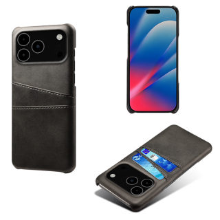 Leather dual-card phone case — fits iPhone 17 Pro Max 6