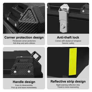 Motorcycle top case — 45L/55L quick-release trunk, fits BMW R12 series 5
