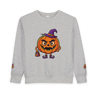 Jack-o'-Lantern Witch Pumpkin Toddler Sweatshirt 3