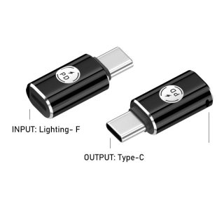 Phone charger adapter — Lightning female to USB-C male 27W fast charging adapter