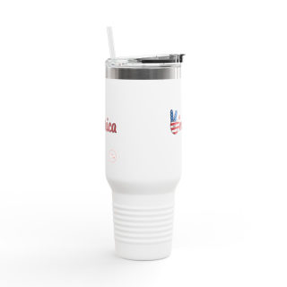 'Merica Peace Hand travel mug, 40oz insulated tumbler 2