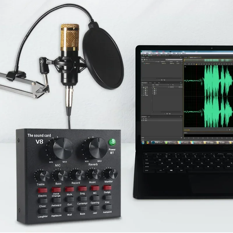 V8 Professional Podcast & Streaming Bundle with BM-800 Microphone 4