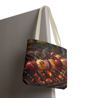 Grilled Vegetable Kabob Tote Bag | BBQ Skewers, Summer Cookout Market Tote 111