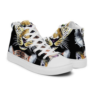 Men's High-Top Canvas Shoes "Lion Print" 21