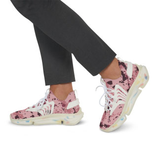 Pink Digital Camo Men's Mesh Sneakers | Athletic Running Shoes 20