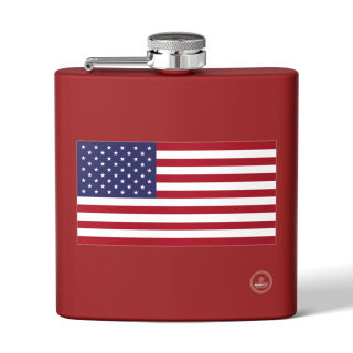 American flag flask, stainless steel 6oz 3