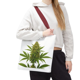 Cannabis Bud Illustration Tote | Botanical Cannabis Plant Tote 80