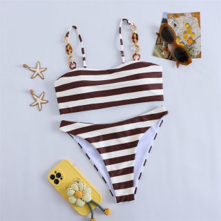 Striped bikini set 4