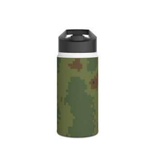 Pixel Camouflage Stainless Steel Water Bottle | Standard Lid