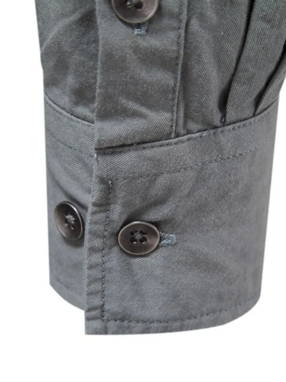 Men's Button-Down Collared Shirt | Slim Fit Solid Color 4