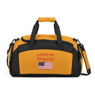 Grow or Repeat American Flag Gym Bag | Patriotic Cross-Stitch Design 11