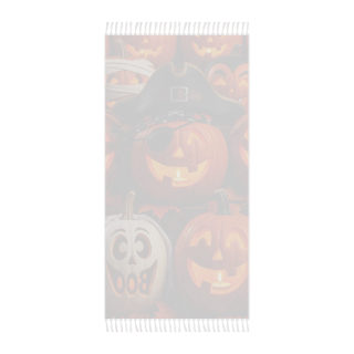 Pirate Jack-o'-Lantern Beach Towel | Halloween Pumpkin Print 3
