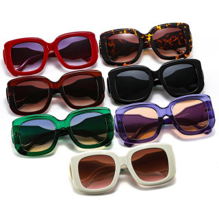 Large-Frame Thick-Temple Fashion Sunglasses 2