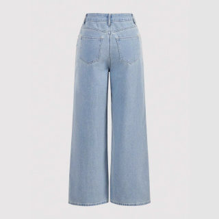Loose Slimming Straight Leg Denim Jeans