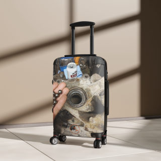 Mechanic Ball Bearing Close-Up Suitcase | Industrial Workshop Travel Luggage