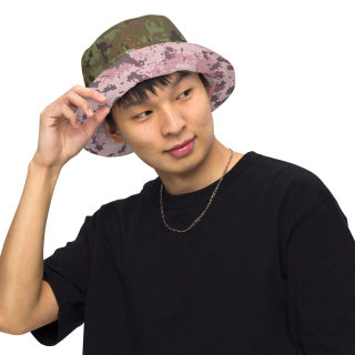 Reversible Bucket Hat "Digital Mil Camo Green/Pink" 12
