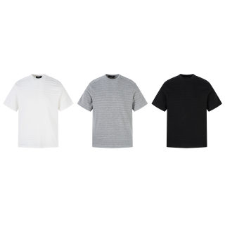 Small Collar Short Sleeve T-Shirt for Men | American Style Solid Color 5